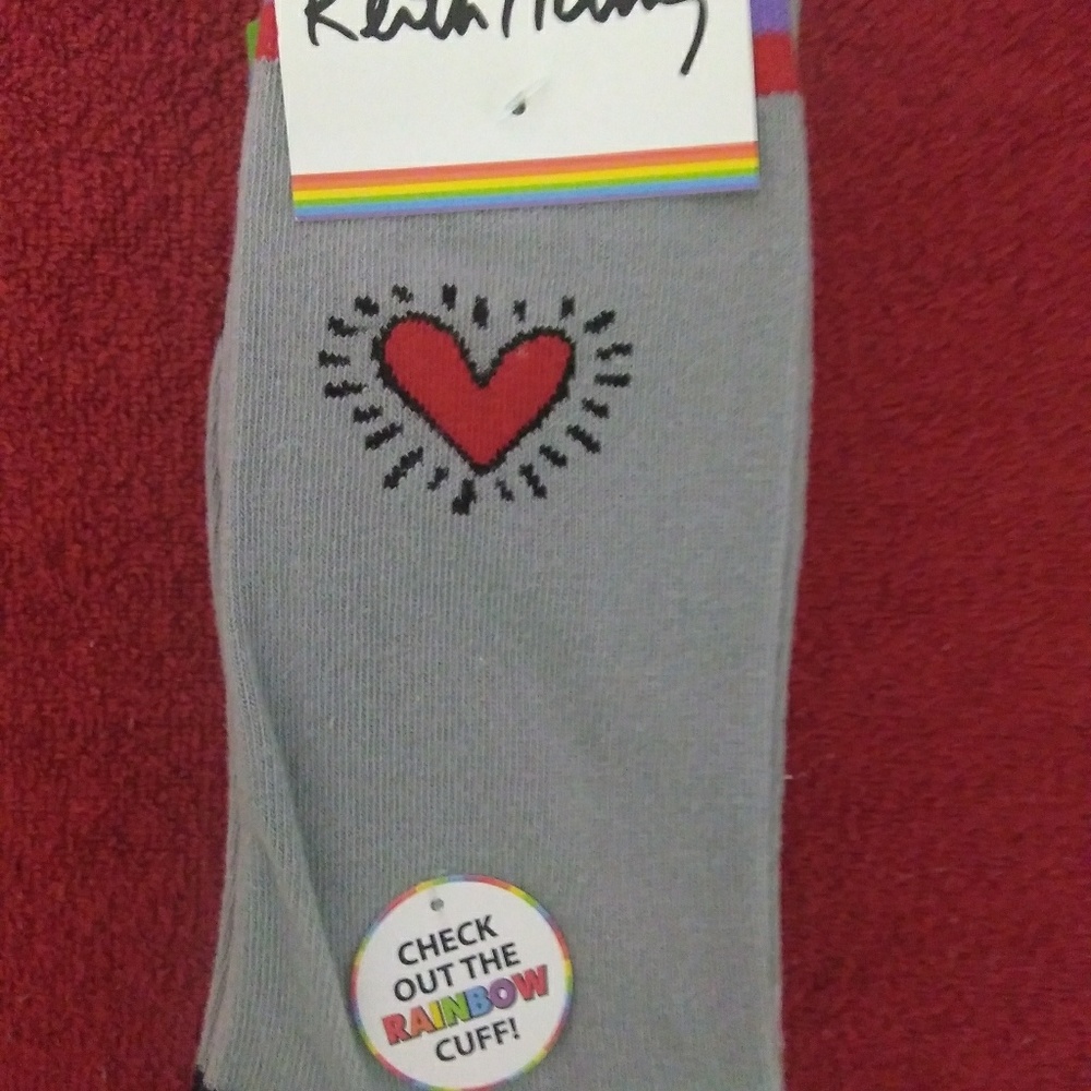 KEITH HARING 3 Pair Pack Socks Graffiti Pop Street